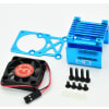 Clip-On Motor Heat Sink W/ Fan and Adj. Mount (Tamiya Blue) photo