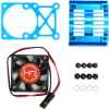 Clip-On Motor Heat Sink W/ Fan and Adj. Mount (Tamiya Blue) photo