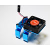 Clip-On Two-Piece Motor Heat Sink W/ Fan (Tamiya Blue) photo