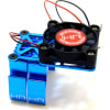 Clip-On Two-Piece Motor Heat Sink W/ Fan (Tamiya Blue) photo