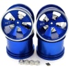 Blue Aluminum 5 Spoke Wheels (4) - Losi Mini LST photo