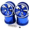 Blue Aluminum 5 Spoke Wheels (4) - Losi Mini LST photo