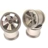 discontinued Silver Aluminum 5 Spoke Wheels (4) - Losi Mini LST photo