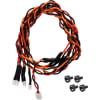 3mm Orange-Red Quad LED 15.75 Inch Wire Length (2 Pieces Red - 2 photo