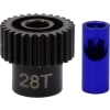 28t Steel 48p Pinion Gear 5mm or 1/8 photo