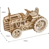 3d Wood Tractor with Wind Up Spring photo