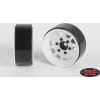 OEM 6-Lug Stamped Steel 1.55 Beadlock Wheels (White) photo