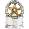 Drift Element 5 Spoke Drift Wheels (Gold & Chrome) (2) photo