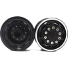 Black Aluminum 1/14 Tamiya Tractor Front Wheels photo