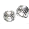 Silver Aluminum 1/14 Tamiya Tractor Front Wheels photo