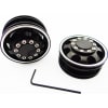 Black Aluminum 1/14 Tamiya Tractor Front Wheels photo