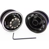 Black Aluminum 1/14 Tamiya Tractor Front Wheels photo