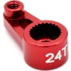 Aluminum Servo Horn 24t 1/16 TRA (Red) photo