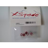 M4 Aluminum Locknuts with Nylon Inserts (5)(Red) photo