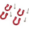 discontinued 1/10 Scale Aluminum Red Tow Shackle D-Rings (4) TRX photo