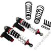 Black and Red 90mm Aluminum Adjustable Piggyback Shocks (2) photo