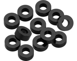 3x6x2.5mm Precision Aluminum Shims - Black - 12 pieces photo