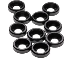 Premium Aluminum M3 Countersunk Washers - Black - 10pcs photo