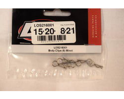Silver bent Body Clips 18mm long .82mm wire (6) photo