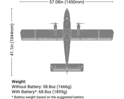 DHC-6 Twin Otter 1.4m BNF Basic with AS3X+ and SAFE Select photo
