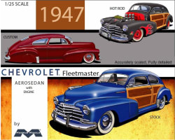 1947 Chevy Aero Sedan 1/25 Scale Model Kit photo