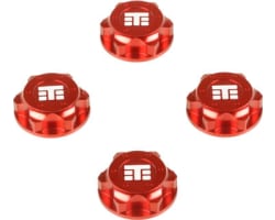 Wheel Nuts (T Logo 17mm serrated red ano M12x1.0 4 pieces) photo