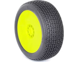 1/8 Catapult Ultra Soft Pre-Mounted Tires Yellow EVO Wheels (2): photo