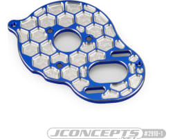 Aluminum +2mm Rear Motor Plate Honeycomb Blue for Dr10 Sr10 photo