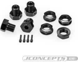 17mm Hex Axle Kit Black for Losi Lmt 4 pieces photo