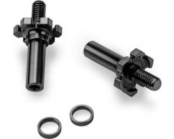 adjustable RC10B7 | RC10B7D titanium front axle 2pc - stealth bl photo