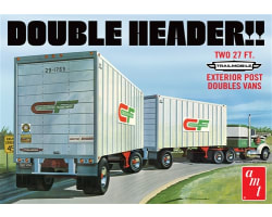 1/25 Tandem Van Trailers Double Header Model Kit photo