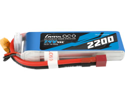 7.4V 2200 2S 45C LiPo Soft Pack Deans photo