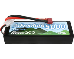 7.4V 5000 mAh 2S 100C LiPo Hard Case Deans photo