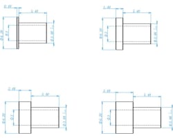 Alum Caster Hat Bushings: B7 B7D photo