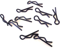 Blue bent Body Clips 22mm long 1.2mm wire (10) photo