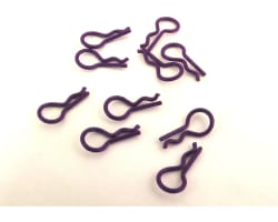 Purple Body Clips 11.6mm long .91mm wire (10) photo