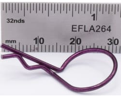 Purple bent Body Clips 28.1mm long 1.3mm wire (10) photo