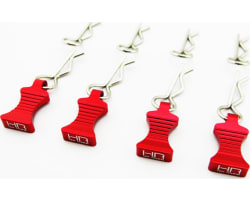 1/10 Red Aluminum EZ Pulls (4) Body Clips (8) photo