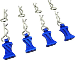 Blue bent EZ-Pull Body Clips 21.1mm long 1mm wire (4) photo