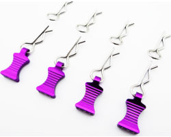 Silver bent Body Clips 21.5mm long .8mm wire (4) photo