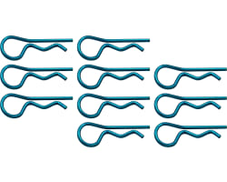 Blue bent Body Clips 27.6mm long 1.42mm wire (8) photo