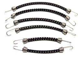 1:10 Scale elastic cord Set (6) Black W/ White photo