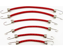 1:10 Scale elastic cord Set (6) Red W/ Black photo