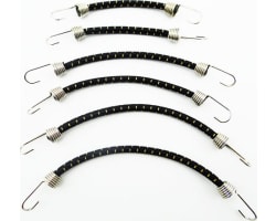 1:10 Scale elastic cord Set (6) Black W/ Light Tan photo