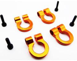 1:10 Scale Aluminum Orange Tow Shackle D-Rings (4) photo