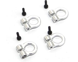 1:10 Scale Aluminum Silver Tow Shackle D-Rings (4) photo