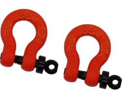1:10 Scale Orange Tow Shackle D-Rings (2) photo