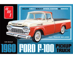 1960 F0RD F100 Pickup w/Trailer NEW TOOLING 1/25 photo