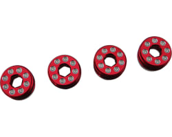 Aluminum Delrin Cap Hub Nut with O-Ring Red Arrma 1/8 photo