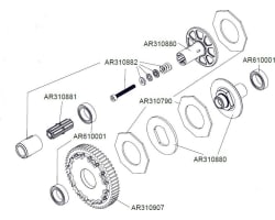 57t Mod 0.8 Steel Spur Gear Arrma 1:10 4x4 Blx photo
